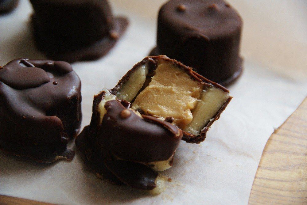 Chocolate covered peanut filled banana freezer treats