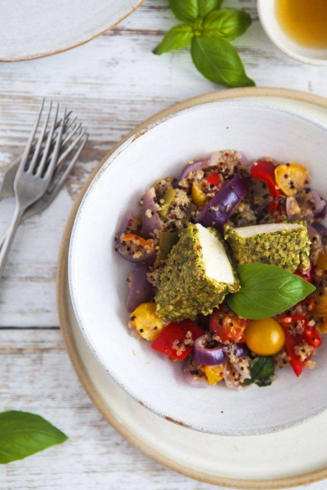 Summer Salad with Herb Crusted Tofu