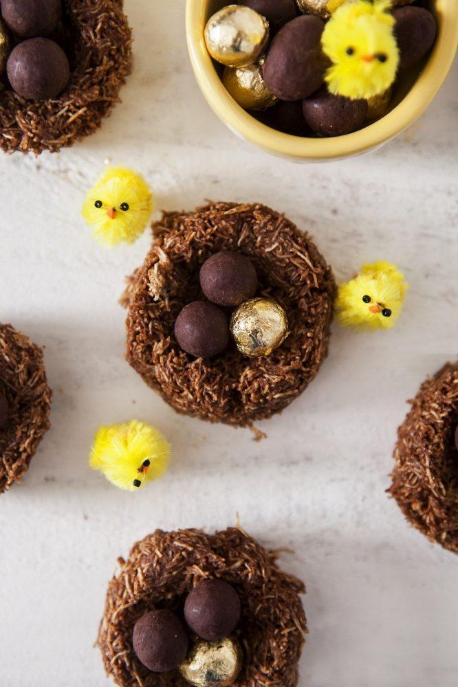 Salted Caramel Raw Chocolate Easter Nests